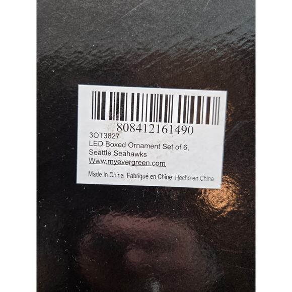 Set of 6 Seattle Seahawks NFL LED Light-Up Christmas Ornaments Tree New Tested - Picture 10 of 10